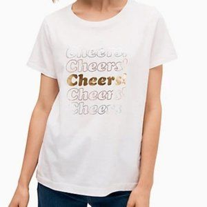 NWT~KADE SPADE~(SM & XL) "CHEERS" Cotton Tee